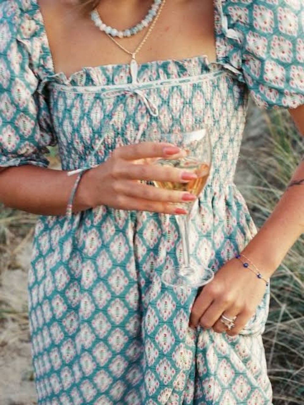 Hill House Home The Scarlett Nap Dress - Raspberry Ikat - Picture 2 of 13